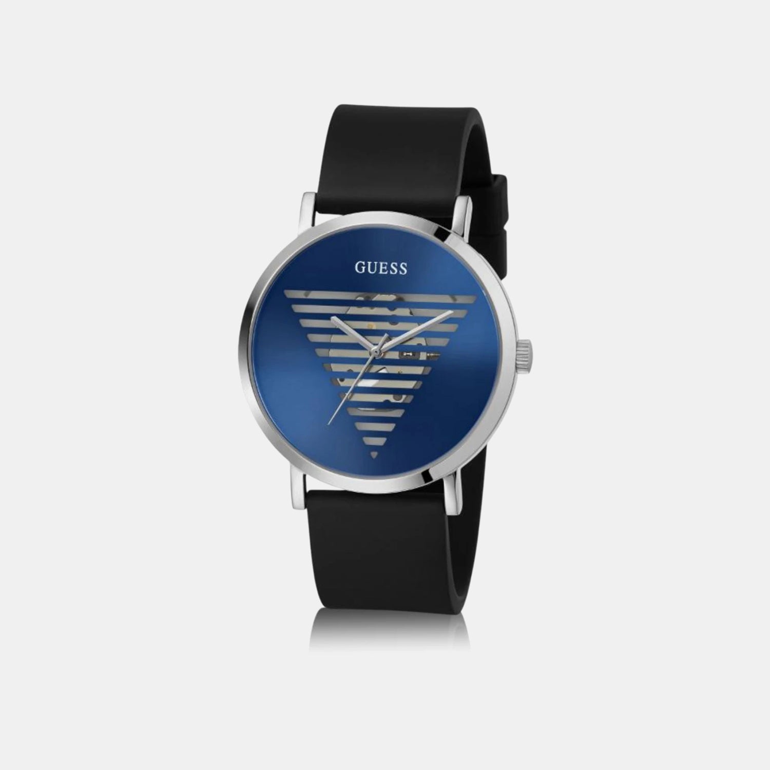 Idol Men Quartz Blue Dial Analog Silicone Watch GW0503G2