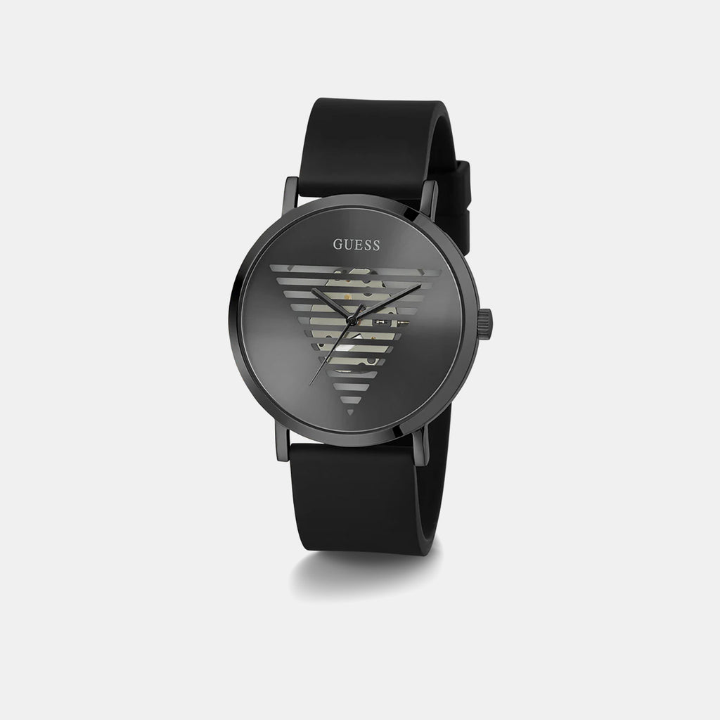 Idol Men Quartz Black Dial Analog Silicone Watch GW0503G3