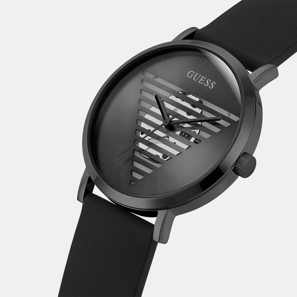 Idol Men Quartz Black Dial Analog Silicone Watch GW0503G3