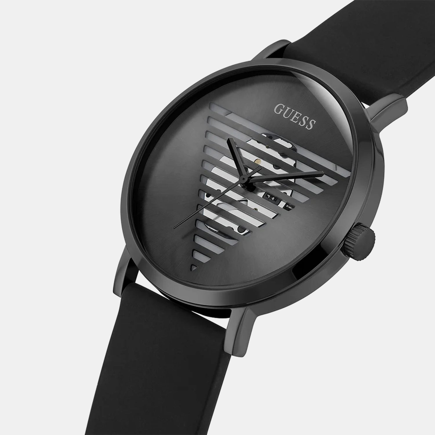 Idol Men Quartz Black Dial Analog Silicone Watch GW0503G3