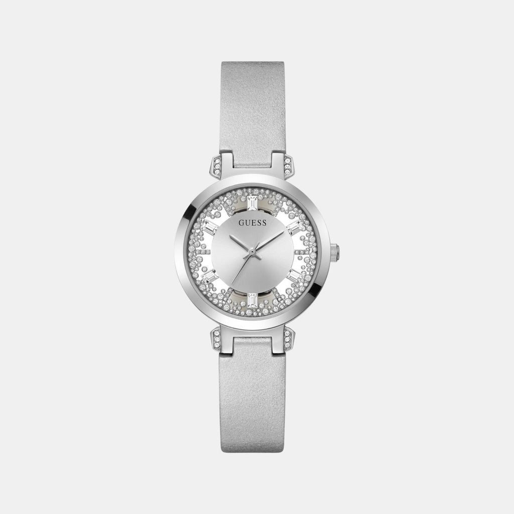 Guess Dress Men Quartz Silver Dial Analog Leather Watch GW0535L3