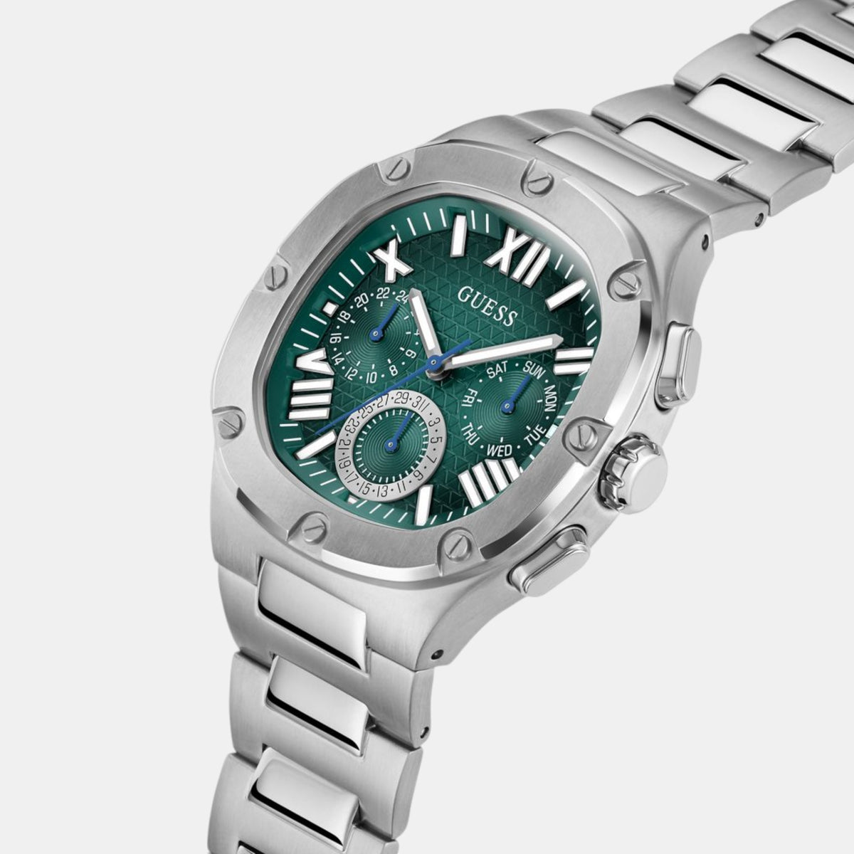 Guess Men Square Green watch