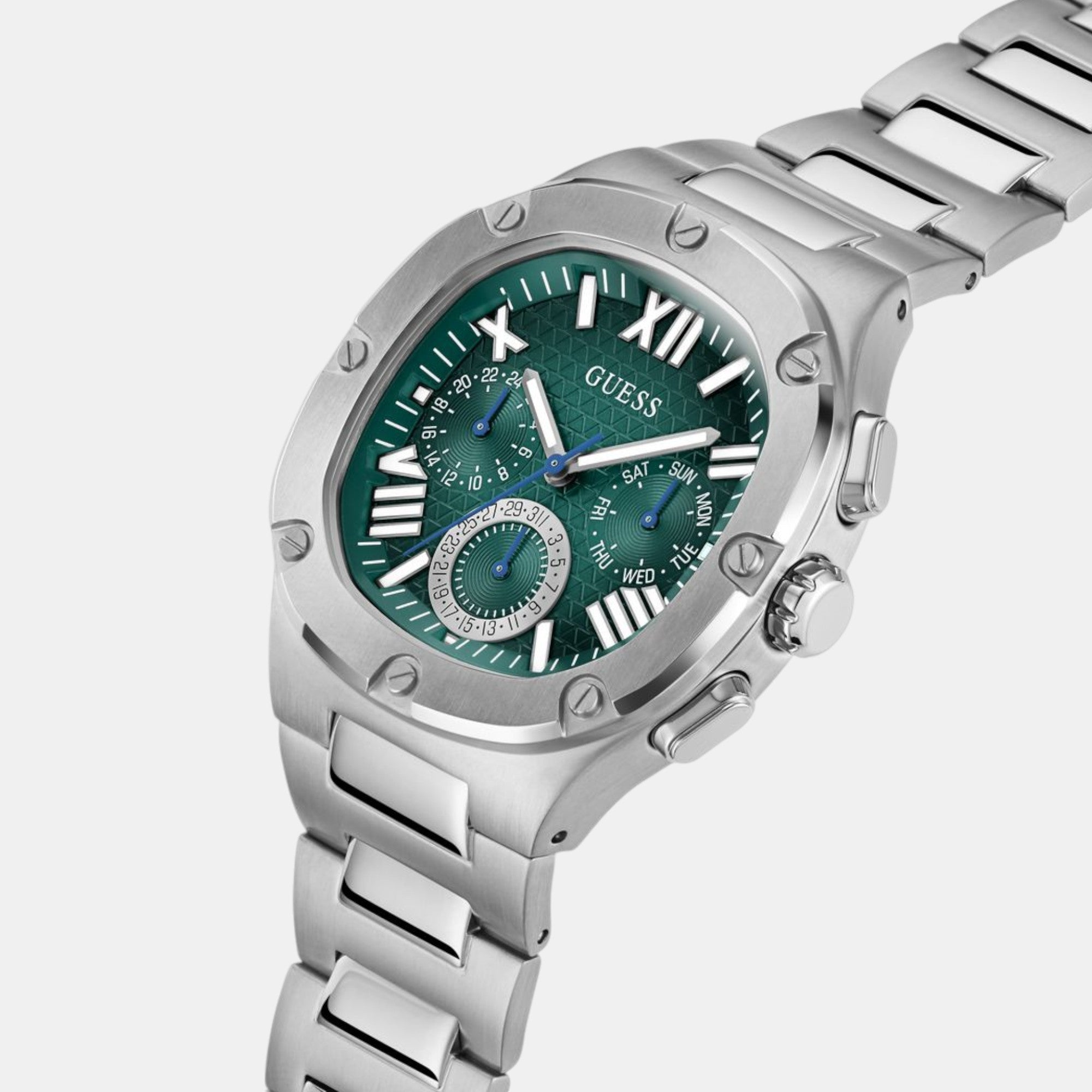 Guess Men Square Green watch