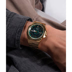 Men Quartz Green Dial Analog Stainless Steel Watch GW0573G2