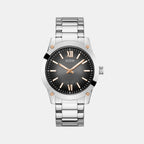 Crescent Men Quartz Grey Dial Analog Stainless Steel Watch GW0574G1