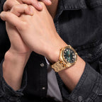 Gd Asset Men Quartz Green Dial Analog Stainless Steel GW0575G2