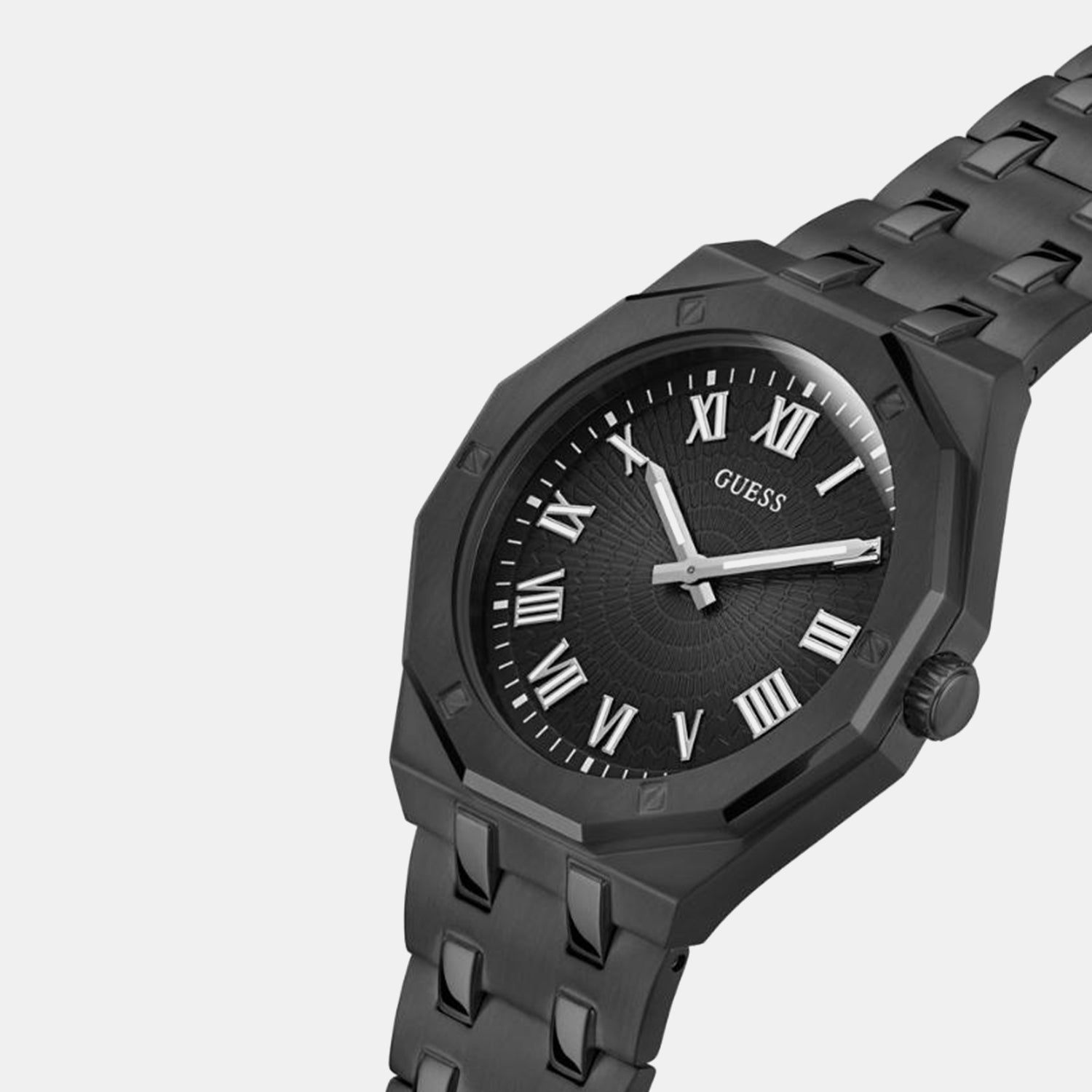 Asset Men Quartz Black Dial Analog Stainless Steel Watch GW0575G3