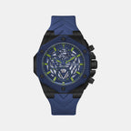 Guess Sport Men Quartz Blue Dial Multi-Function Silicone Watch GW0579G3