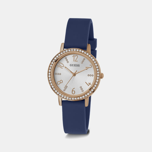 Female White Analog Leather Watch GW0591L1