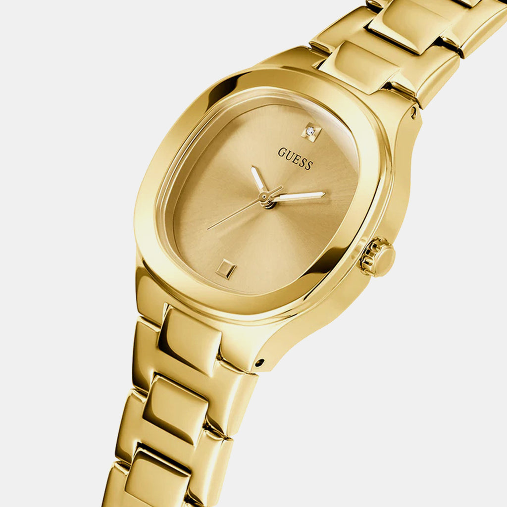Eve Women Quartz Gold Dial Analog Stainless Steel Watch GW0615L2