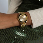 Eve Women Quartz Gold Dial Analog Stainless Steel Watch GW0615L2