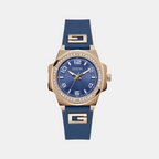 Guess Round Blue Analog watch