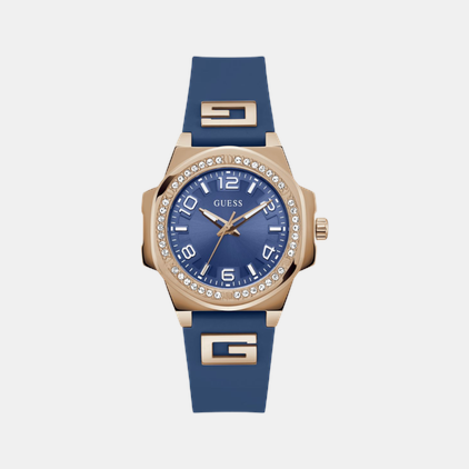 Guess Round Blue Analog watch