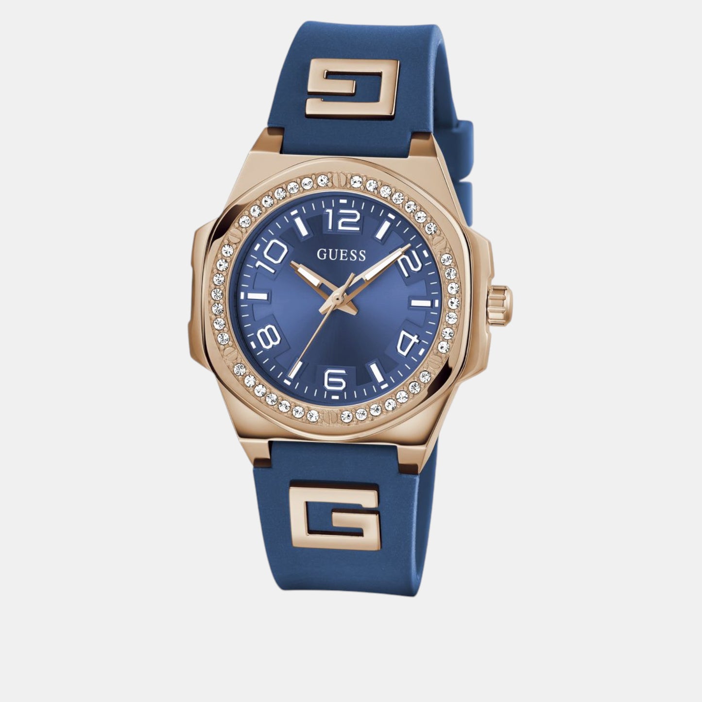 Sport Women Quartz Blue Dial Analog Silicone Watch GW0617L3