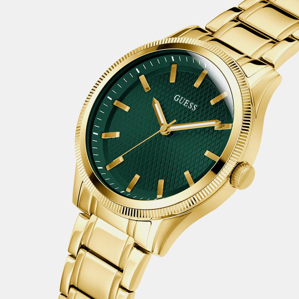 Guess Dress Men Quartz Green Dial Analog Stainless Steel Watch GW0626G2