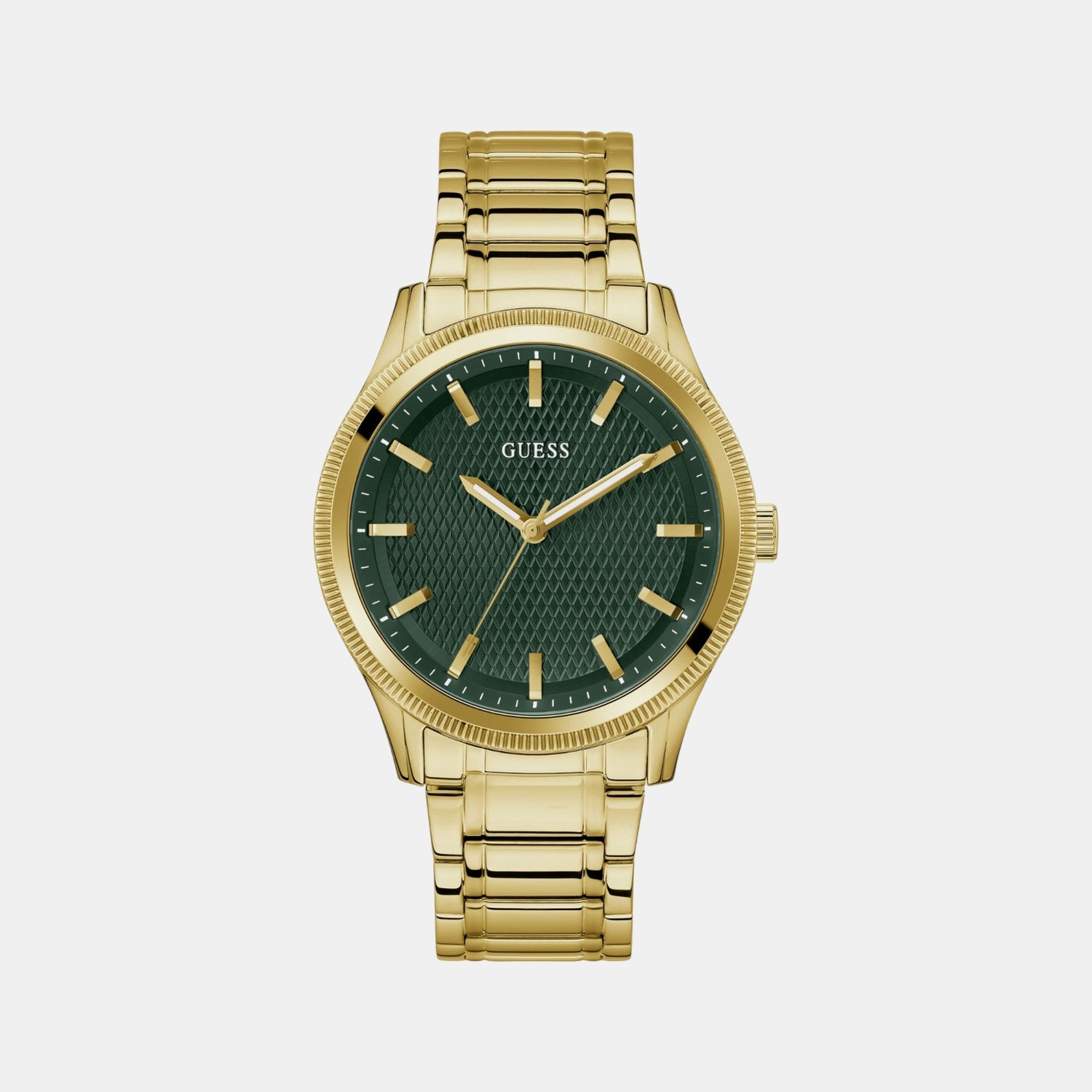 Guess Dress Men Quartz Green Dial Analog Stainless Steel Watch GW0626G2