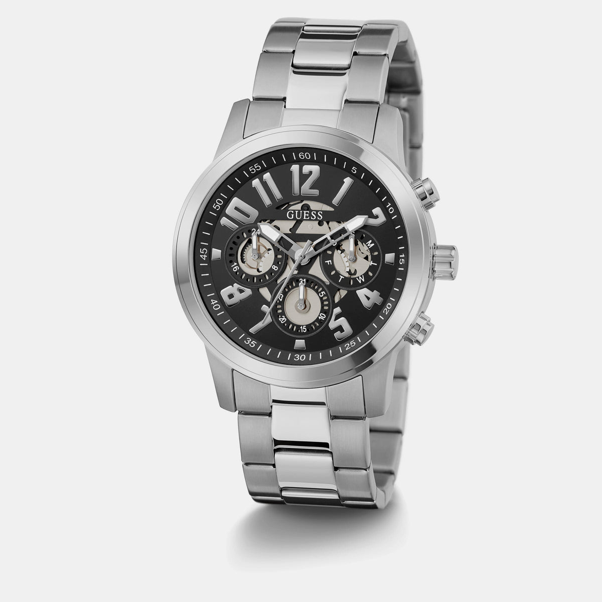 Guess Stainless Steel Round watch