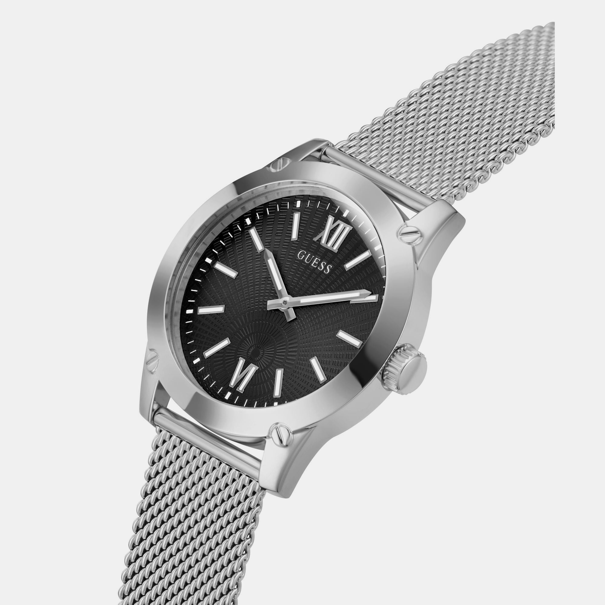 Guess Stainless Steel Round watch