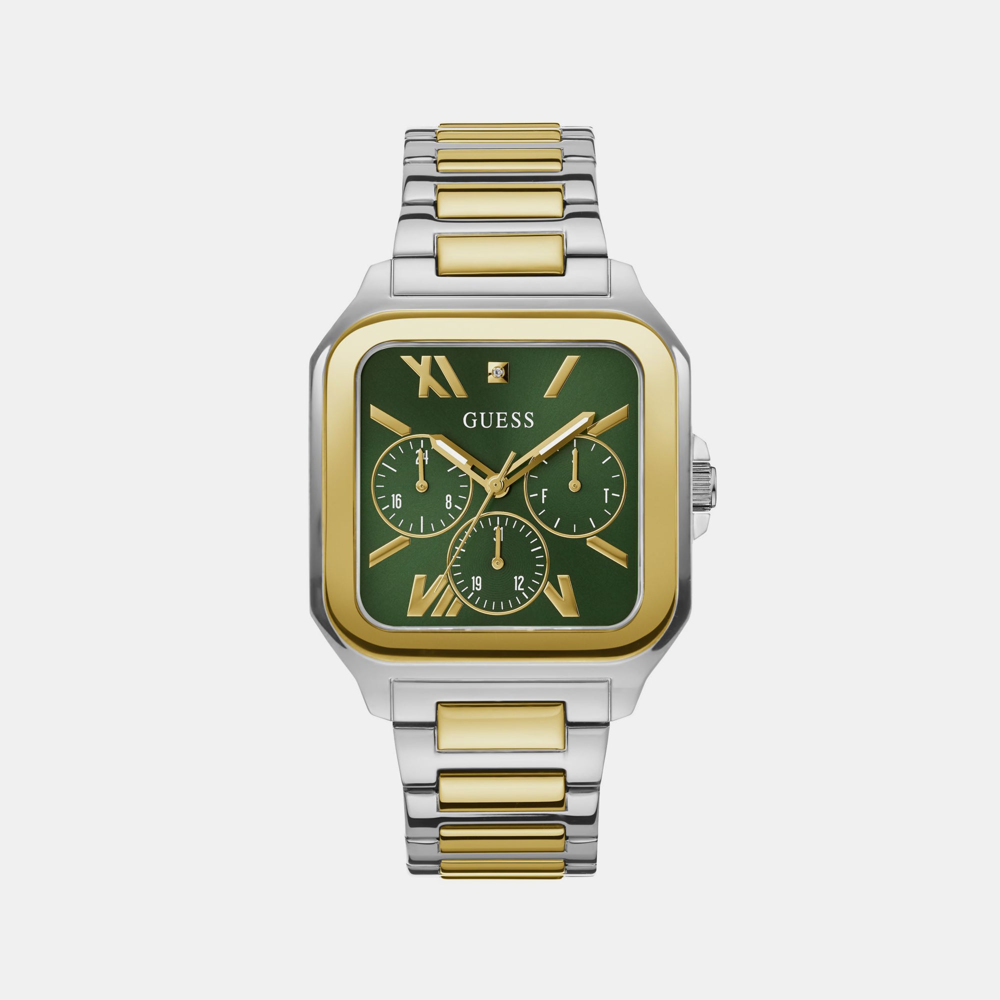 Guess Square Green Chronograph watch
