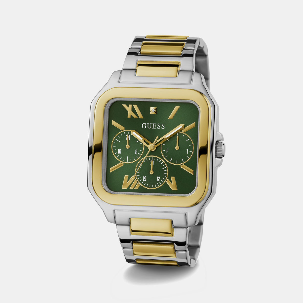 Guess Men Square Green watch