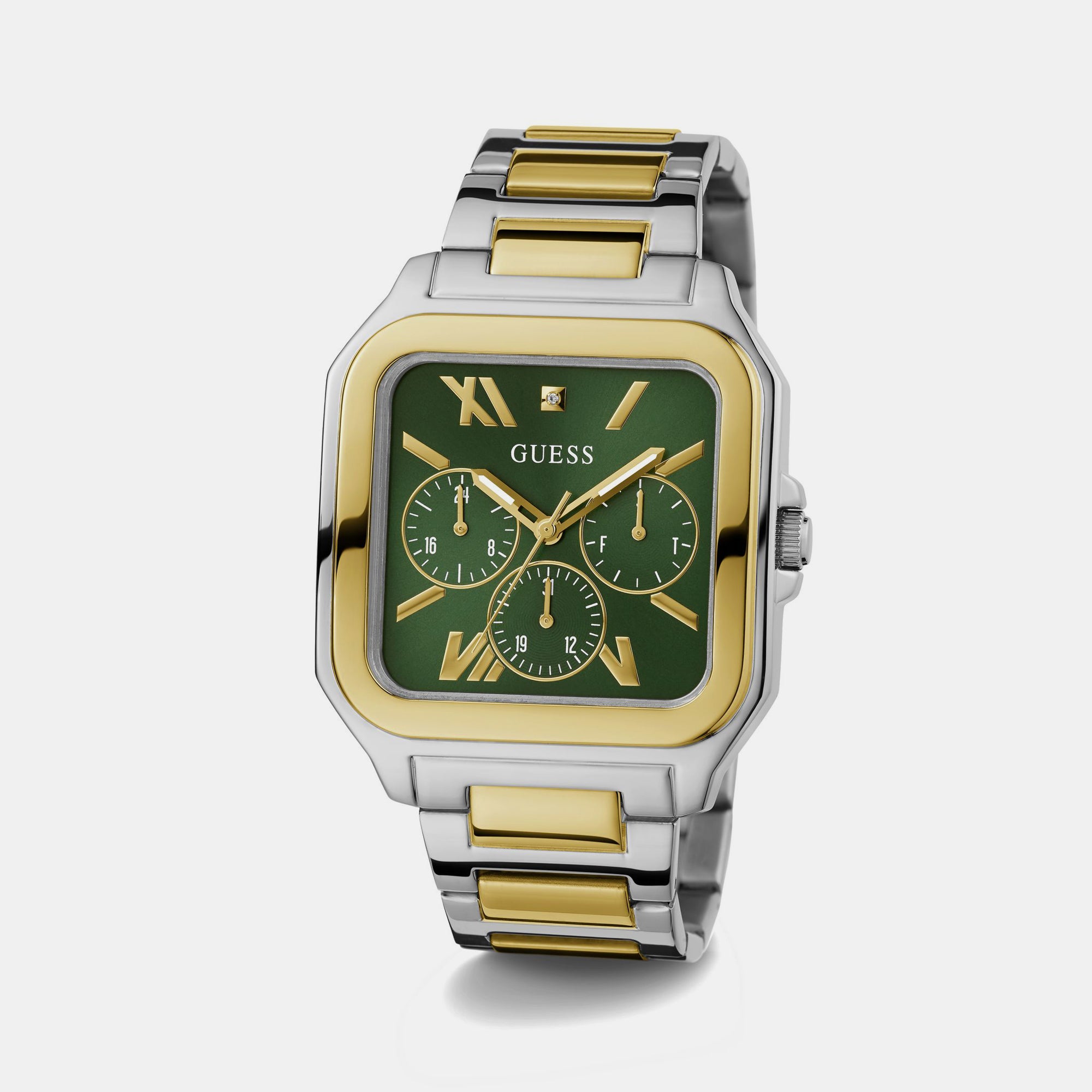 Guess Men Square Green watch