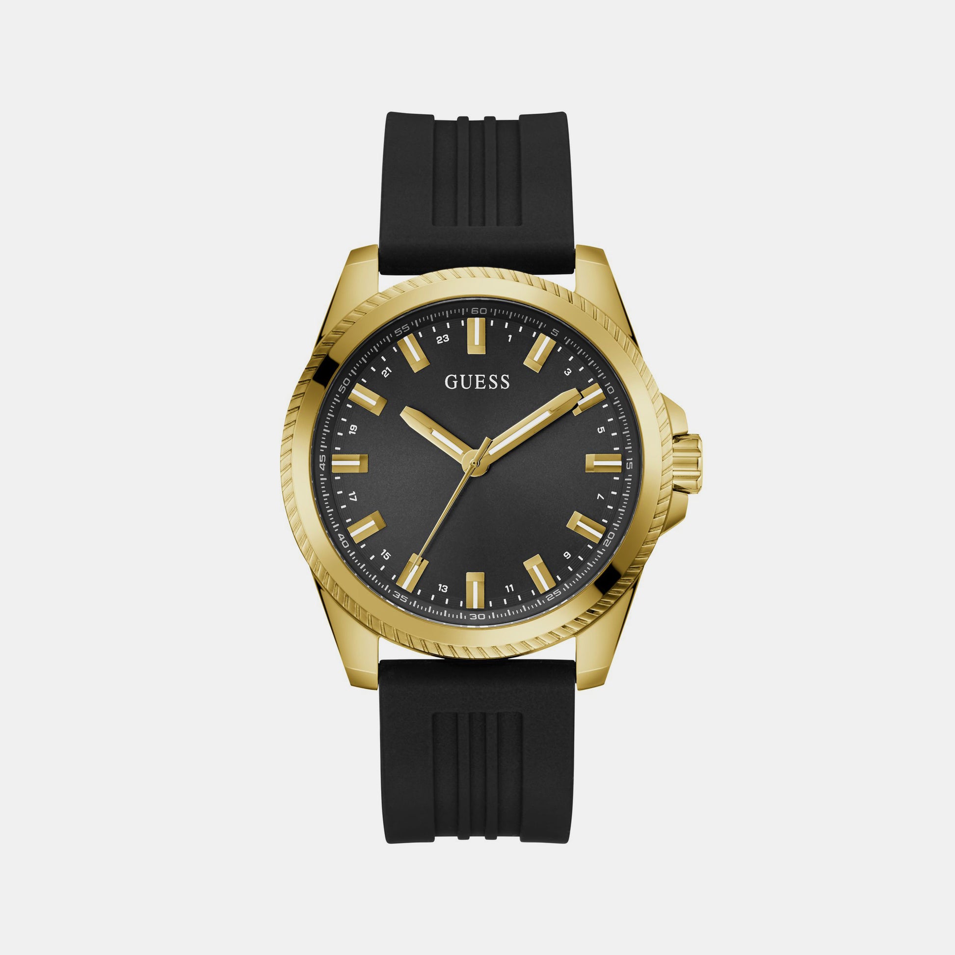 Male Black Analog Silicon Watch GW0639G2