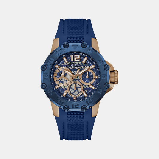 Male Blue Chronograph Silicon Watch GW0640G3