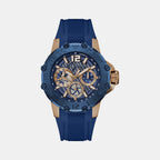 Guess Round Blue Chronograph watch