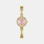 Women Quartz Pink Dial Analog Stainless Steel Watch GW0655L5
