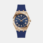 Asset Men Quartz Blue Dial Analog Silicone Watch GW0663G3