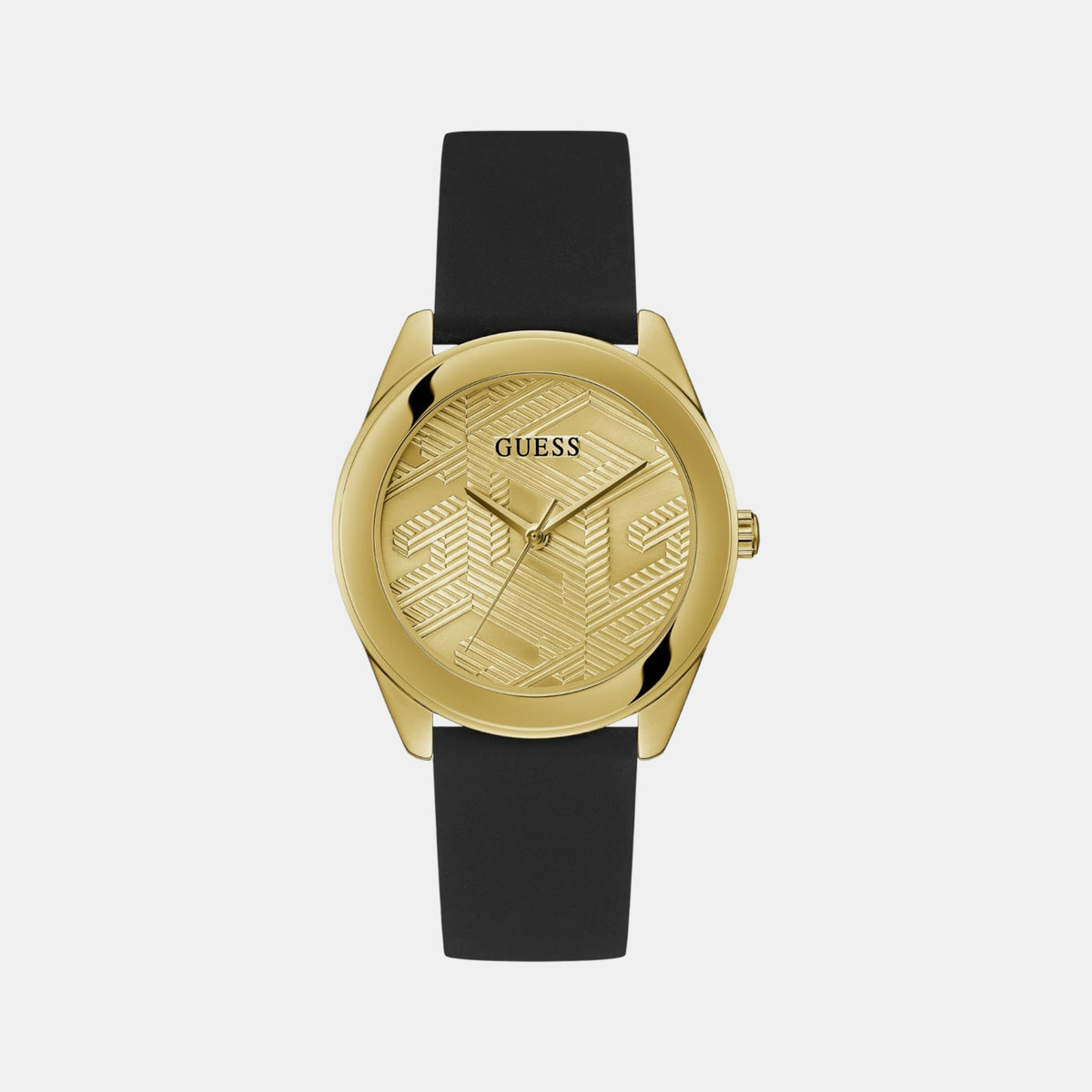 Gt Cubed Women Quartz Champagne Dial Analog Silicone Watch Gw0665L1