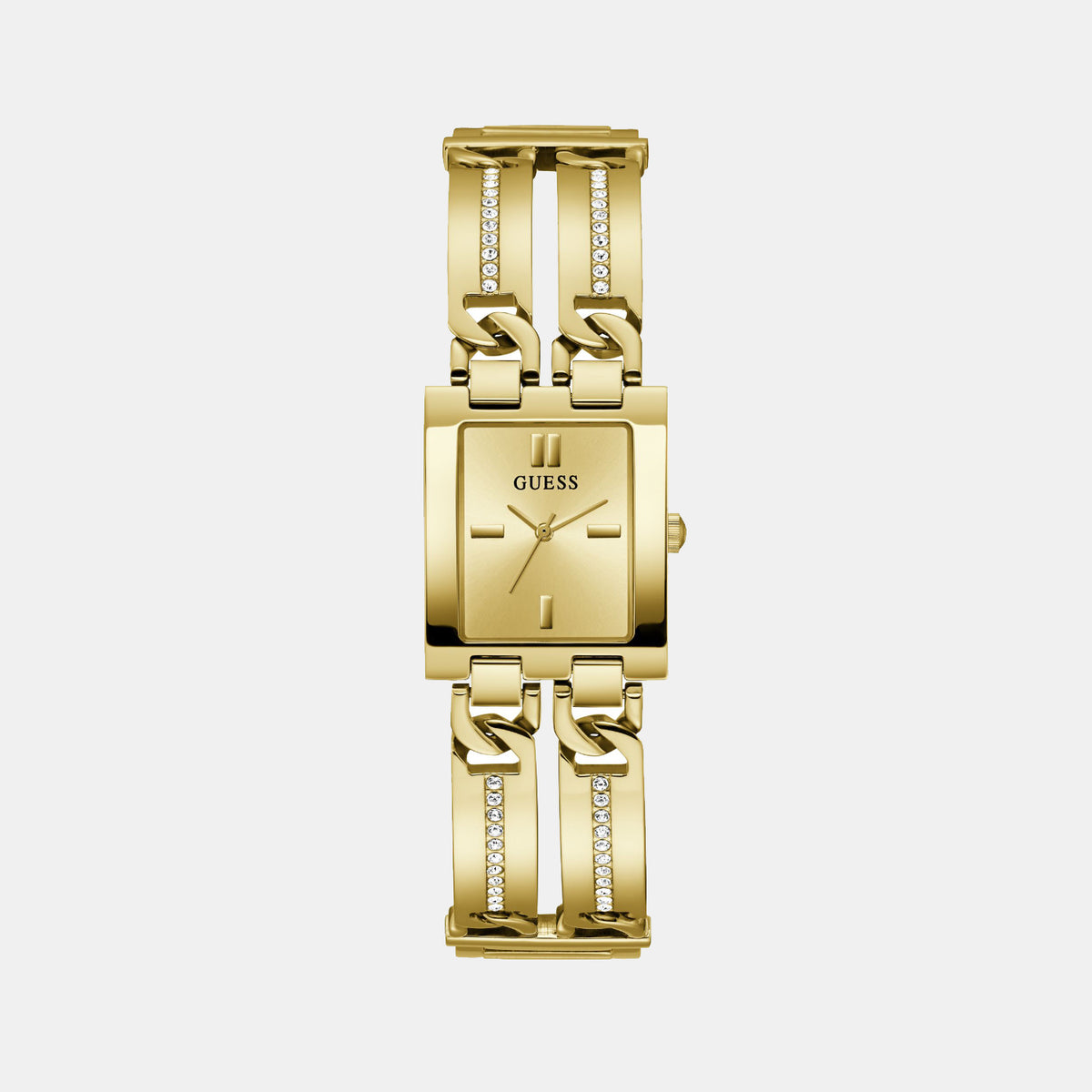 Gt Mod Id Women Quartz Champagne Dial Analog Stainless Steel Watch Gw0668L2