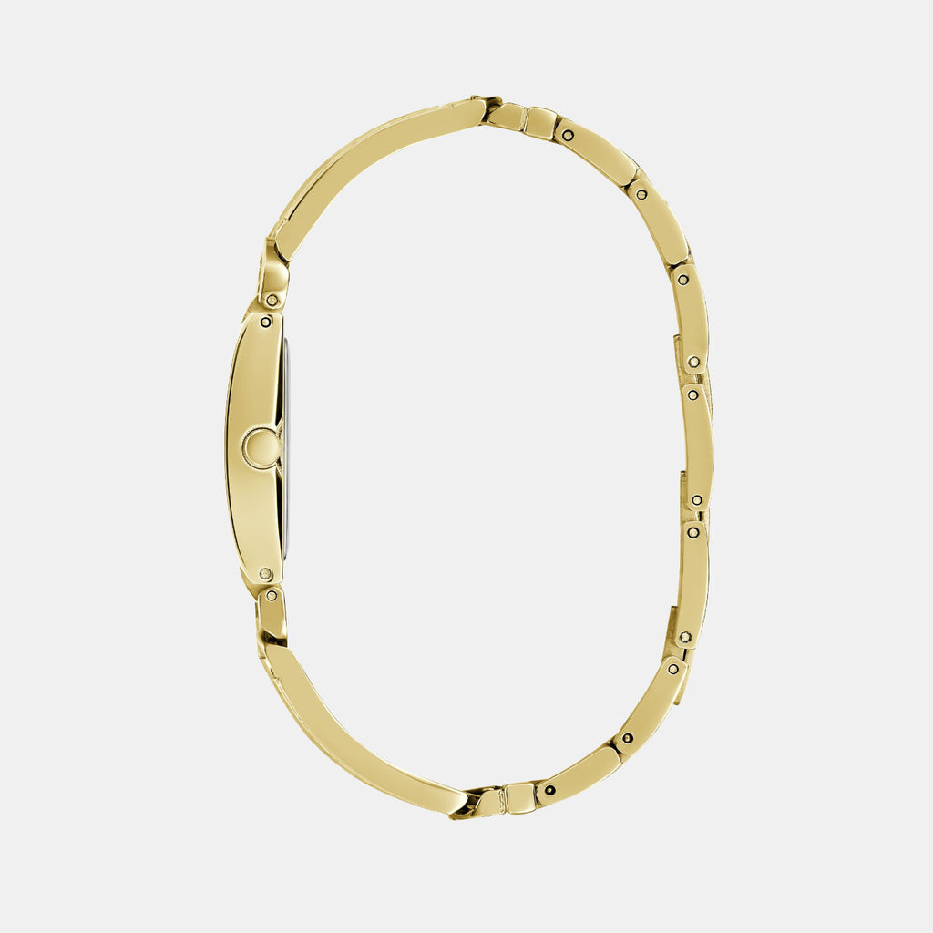 Bejeweled Women Quartz Champagne Dial Analog Stainless Steel Watch GW0668L2