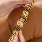 Bejeweled Women Quartz Champagne Dial Analog Stainless Steel Watch GW0668L2