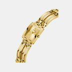 Bejeweled Women Quartz Champagne Dial Analog Stainless Steel Watch GW0668L2