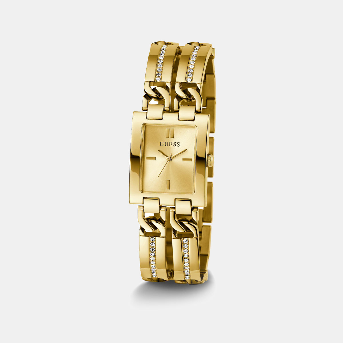 Gt Mod Id Women Quartz Champagne Dial Analog Stainless Steel Watch Gw0668L2
