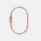 Bejeweled Women Quartz Rose Gold Dial Analog Stainless Steel Watch GW0668L3