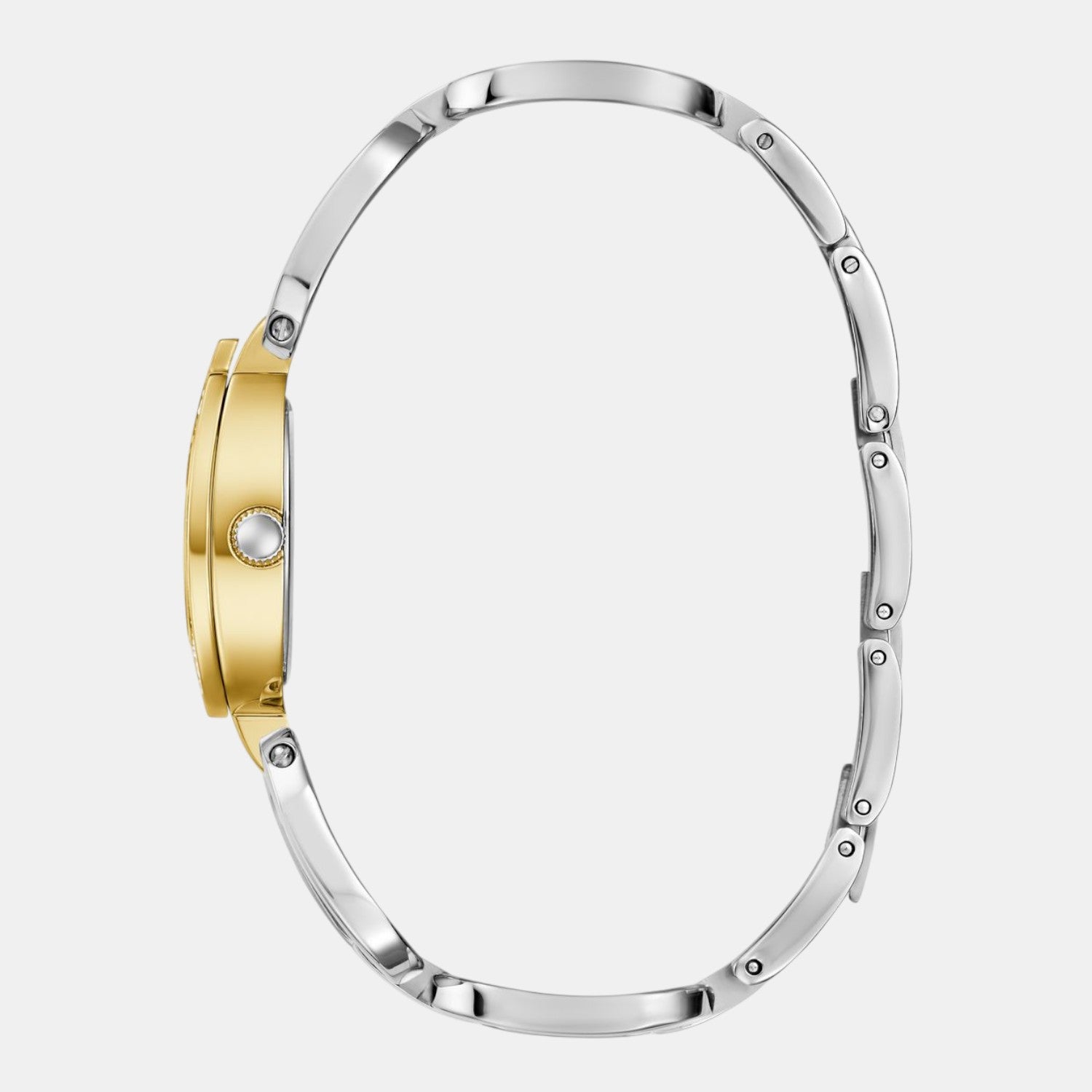 Guess Bejeweled Men Quartz Silver Dial Analog Stainless Steel Watch GW0683L6