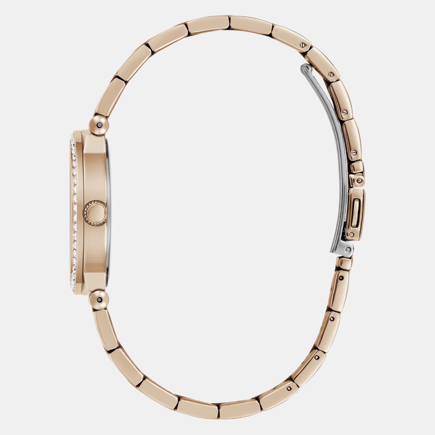 Dress Women Quartz Rose Gold Dial Analog Stainless Steel Watch GW0686L3