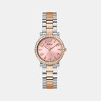 Dress Women Quartz Pink Dial Analog Stainless Steel Watch GW0686L4
