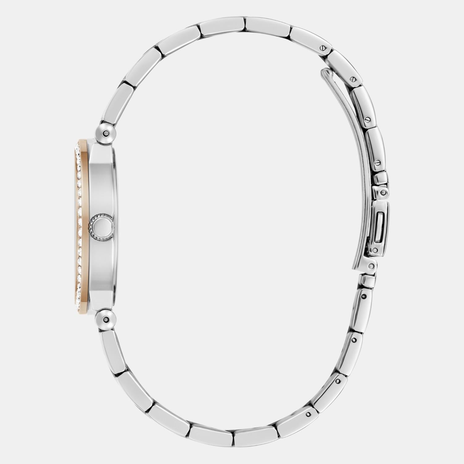 Dress Women Quartz Pink Dial Analog Stainless Steel Watch GW0686L4