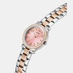 Dress Women Quartz Pink Dial Analog Stainless Steel Watch GW0686L4