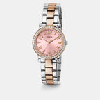 Dress Women Quartz Pink Dial Analog Stainless Steel Watch GW0686L4