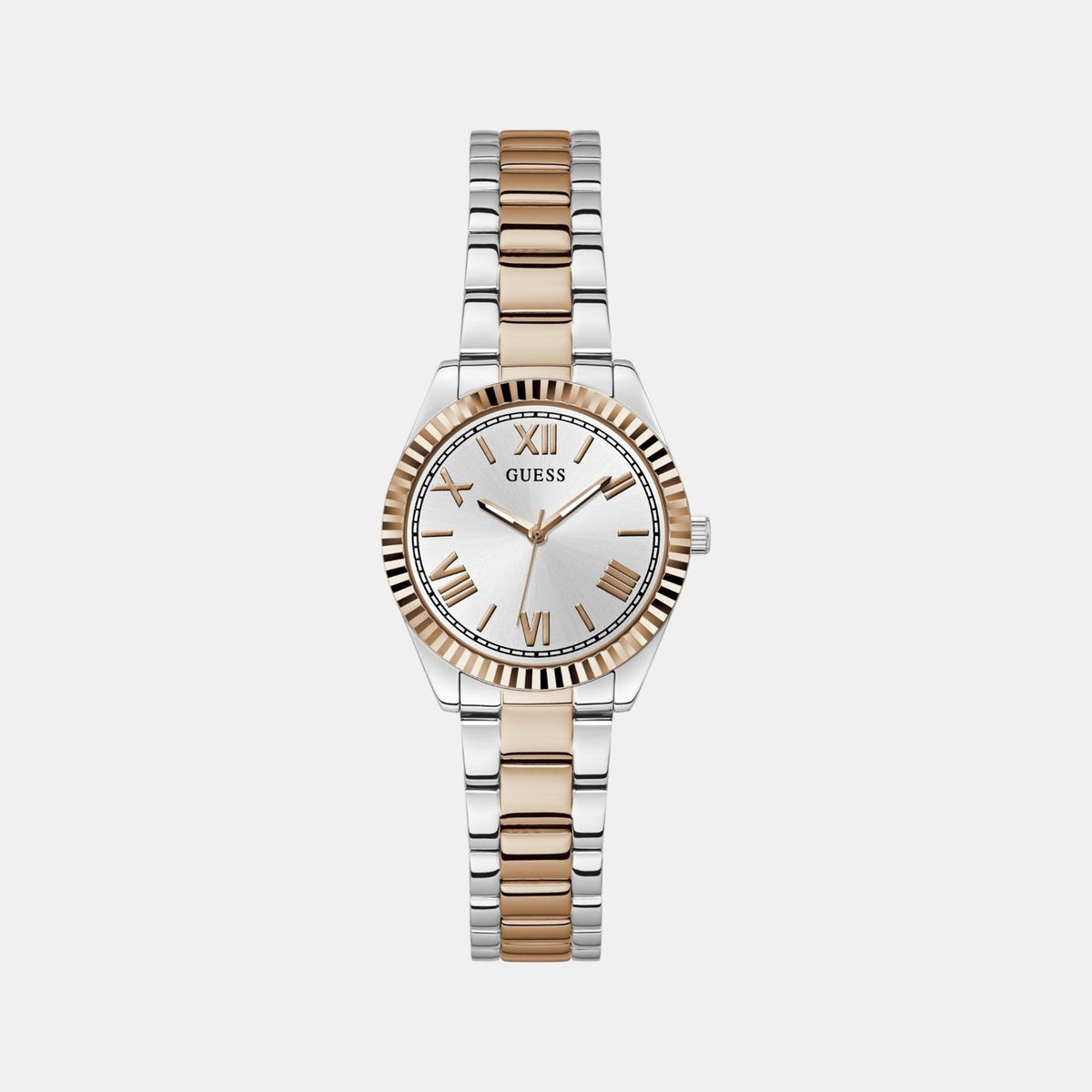 Gd Mini Luna Women Quartz Silver Dial Analog Stainless Steel Watch Gw0687L3