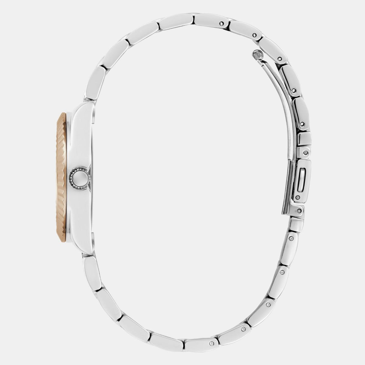 Gd Mini Luna Women Quartz Silver Dial Analog Stainless Steel Watch Gw0687L3
