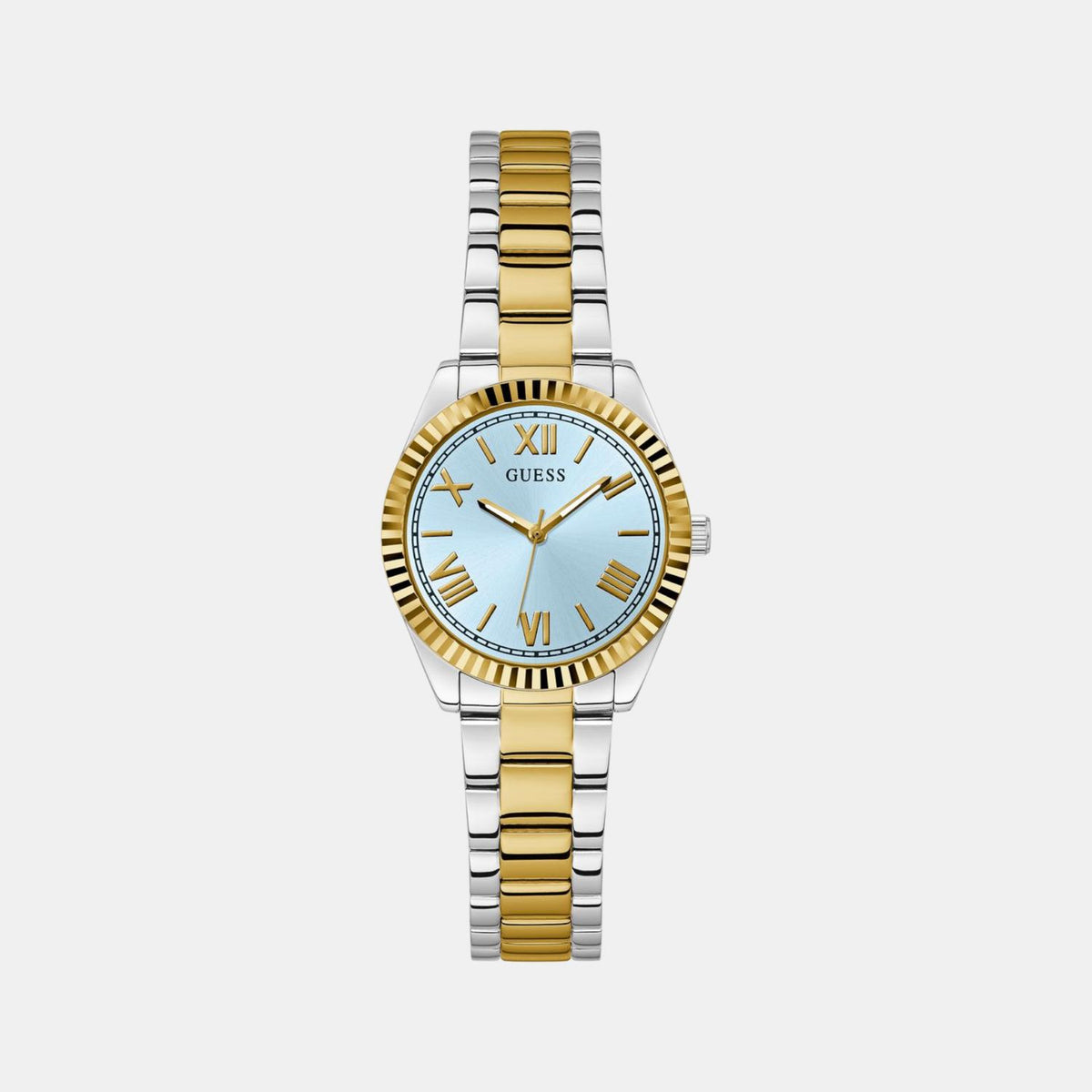 Gd Mini Luna Women Quartz Blue Dial Analog Stainless Steel Watch Gw0687L4