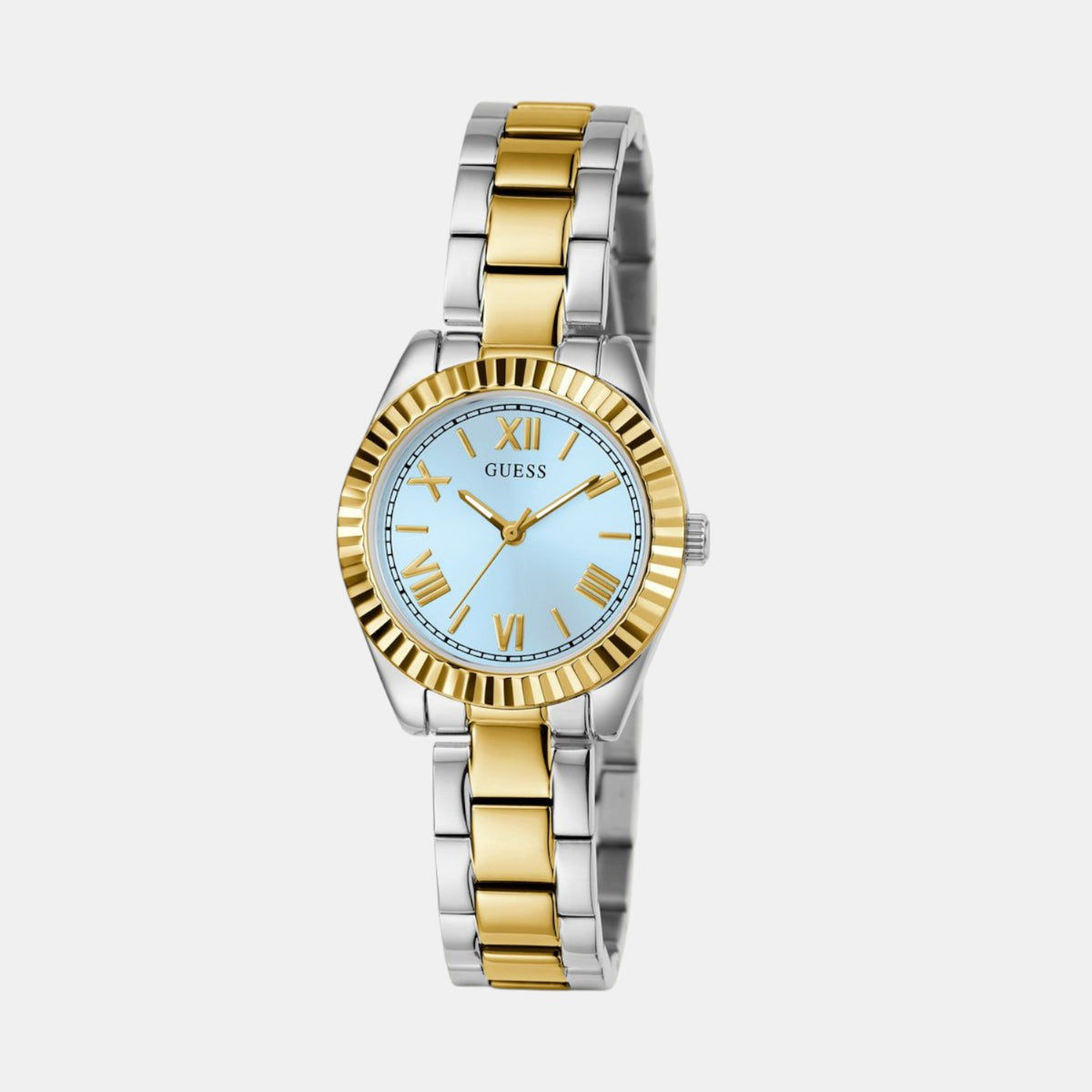 Gd Mini Luna Women Quartz Blue Dial Analog Stainless Steel Watch Gw0687L4