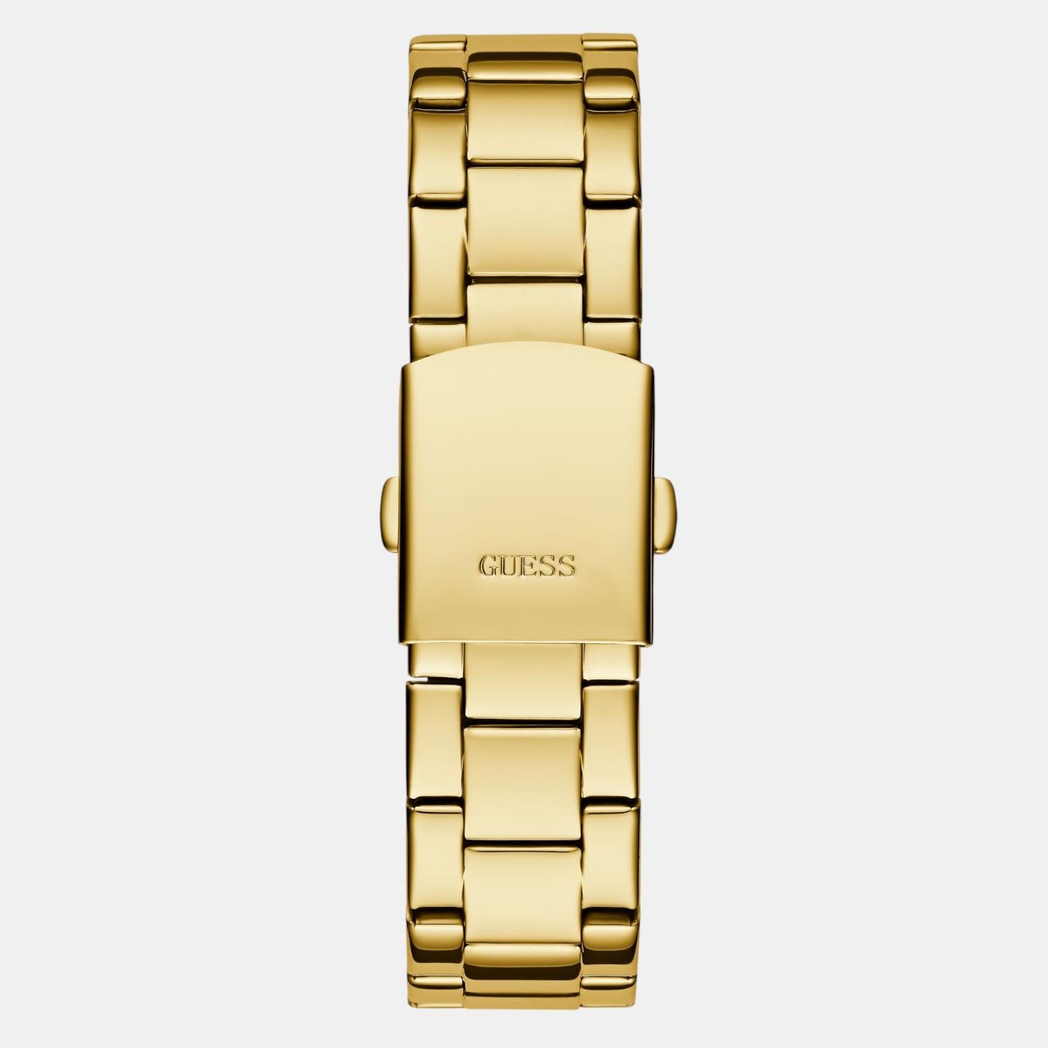 Trend Women Quartz Champagne Dial Multi-Function Stainless Steel Watch GW0690L4