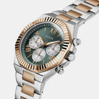 Men Quartz Green Dial Chronograph Stainless Steel Watch GW0703G10
