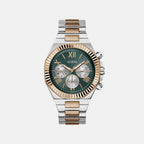 Men Quartz Green Dial Chronograph Stainless Steel Watch GW0703G10
